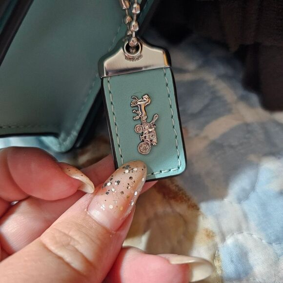 NWT Coach Bandit Crossbody Purse in Faded Blue Calf Leather - Picture 4 of 9